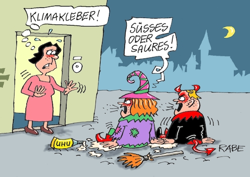 Cartoon: Klebrige Süßigkeiten (medium) by RABE tagged halloween,süßes,saures,kürbis,hexe,gespenst,horror,grusel,rabe,ralf,böhme,cartoon,karikatur,pressezeichnung,farbcartoon,tagescartoon,klimakleber,leim,klimaaktivisten,kleber,protest,halloween,süßes,saures,kürbis,hexe,gespenst,horror,grusel,rabe,ralf,böhme,cartoon,karikatur,pressezeichnung,farbcartoon,tagescartoon,klimakleber,leim,klimaaktivisten,kleber,protest