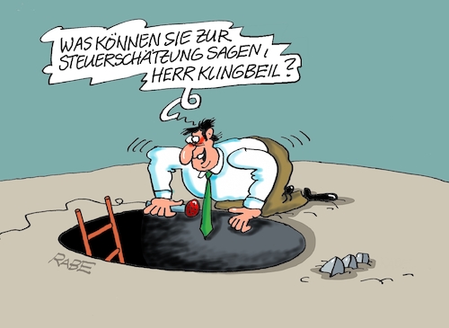 Cartoon: Klingbeil ganz unten (medium) by RABE tagged merz,groko,spd,union,posten,postenvergabe,rabe,ralf,böhme,cartoon,karikatur,pressezeichnung,farbcartoon,tagescartoon,schaufenster,deko,umbau,laden,ladenhüter,regierungsbildung,lars,klingbeil,finanzminister,steuern,steuerschätzung,interview,loch,tiefe,merz,groko,spd,union,posten,postenvergabe,rabe,ralf,böhme,cartoon,karikatur,pressezeichnung,farbcartoon,tagescartoon,schaufenster,deko,umbau,laden,ladenhüter,regierungsbildung,lars,klingbeil,finanzminister,steuern,steuerschätzung,interview,loch,tiefe