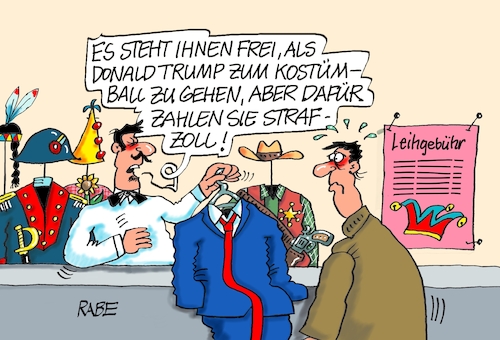 Kostümball mit Trump