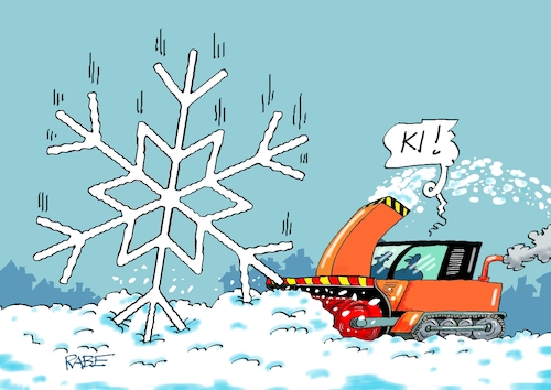 Cartoon: Künstlicher Schnee (medium) by RABE tagged merz,union,kanzler,fritze,koalition,spd,klingbeil,bundesregierung,rabe,ralf,böhme,cartoon,karikatur,pressezeichnung,farbcartoon,tagescartoon,trump,putin,krisen,tv,nachrichten,waschmaschine,schnee,winter,schneeflocke,frost,kälte,winterdienst,schneepflug,ki,chatgpt,intelligenz,internet,roboter,it,schneefräse,merz,union,kanzler,fritze,koalition,spd,klingbeil,bundesregierung,rabe,ralf,böhme,cartoon,karikatur,pressezeichnung,farbcartoon,tagescartoon,trump,putin,krisen,tv,nachrichten,waschmaschine,schnee,winter,schneeflocke,frost,kälte,winterdienst,schneepflug,ki,chatgpt,intelligenz,internet,roboter,it,schneefräse