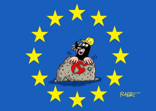 Cartoon: Maulwurf (medium) by RABE tagged merz,kanzler,koalition,union,spd,klingbeil,cartoon,karikatur,pressezeichnung,farbcartoon,tagescartoon,db,bahn,frühling,frühjahr,frühjahrsputz,ice,zug,blumenkasten,blumenkästen,eu,europa,brüssel,parlament,maulwurf,maulwurfshügel,russland,putin,hammer,sichel,spionage,spion,merz,kanzler,koalition,union,spd,klingbeil,cartoon,karikatur,pressezeichnung,farbcartoon,tagescartoon,db,bahn,frühling,frühjahr,frühjahrsputz,ice,zug,blumenkasten,blumenkästen,eu,europa,brüssel,parlament,maulwurf,maulwurfshügel,russland,putin,hammer,sichel,spionage,spion