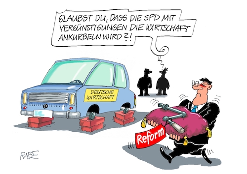 Cartoon: Reformkurbel (medium) by RABE tagged ampel,ampelregierung,rot,grün,gelb,fdp,spd,grüne,rabe,ralf,böhme,cartoon,karikatur,pressezeichnung,farbcartoon,tagescartoon,inflation,einkommen,rente,rentenpaket,bruch,streit,neuwahlen,reform,vergünstigungen,wahlkampf,wahlkampfauftakt,kurbel,pkw,ampel,ampelregierung,rot,grün,gelb,fdp,spd,grüne,rabe,ralf,böhme,cartoon,karikatur,pressezeichnung,farbcartoon,tagescartoon,inflation,einkommen,rente,rentenpaket,bruch,streit,neuwahlen,reform,vergünstigungen,wahlkampf,wahlkampfauftakt,kurbel,pkw