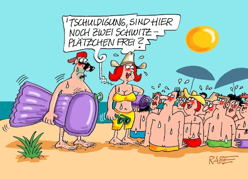 Cartoon: Schwitzplatz (medium) by RABE tagged hitze,hitzewelle,wärmer,sommer,sonne,temperaturanstieg,rabe,ralf,böhme,cartoon,karikatur,pressezeichnung,farbcartoon,tagescartoon,bett,wasserbett,schweiß,ehepaar,wetter,strand,menschenmassen,sitzplatz,schwitzplatz,hitze,hitzewelle,wärmer,sommer,sonne,temperaturanstieg,rabe,ralf,böhme,cartoon,karikatur,pressezeichnung,farbcartoon,tagescartoon,bett,wasserbett,schweiß,ehepaar,wetter,strand,menschenmassen,sitzplatz,schwitzplatz