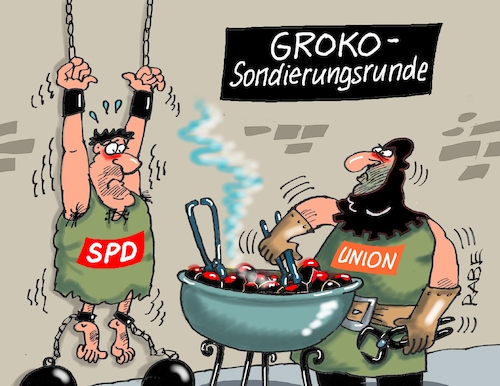 Cartoon: Sondierungsfolter (medium) by RABE tagged ampel,ampelregierung,rot,grün,gelb,fdp,spd,grüne,rabe,ralf,böhme,cartoon,karikatur,pressezeichnung,farbcartoon,tagescartoon,inflation,einkommen,rente,rentenpaket,bruch,streit,neuwahlen,groko,koalitionsrunde,klingbeil,merz,csu,söder,folter,folterkammer,folterinstrumente,kohlebecken,ampel,ampelregierung,rot,grün,gelb,fdp,spd,grüne,rabe,ralf,böhme,cartoon,karikatur,pressezeichnung,farbcartoon,tagescartoon,inflation,einkommen,rente,rentenpaket,bruch,streit,neuwahlen,groko,koalitionsrunde,klingbeil,merz,csu,söder,folter,folterkammer,folterinstrumente,kohlebecken