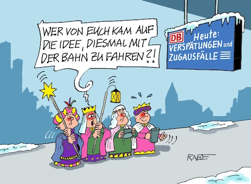 Cartoon: Sternsinger (medium) by RABE tagged merz,kanzler,koalition,union,spd,klingbeil,cartoon,karikatur,pressezeichnung,farbcartoon,tagescartoon,weihnachten,silvester,neujahr,jahresbeginn,start,rettung,rettungsring,michel,ertrinken,sternsinger,dreikönigstag,dreikönigstreffen,bahnhof,bahnsteig,db,bahn,verspätung,zugausfall,merz,kanzler,koalition,union,spd,klingbeil,cartoon,karikatur,pressezeichnung,farbcartoon,tagescartoon,weihnachten,silvester,neujahr,jahresbeginn,start,rettung,rettungsring,michel,ertrinken,sternsinger,dreikönigstag,dreikönigstreffen,bahnhof,bahnsteig,db,bahn,verspätung,zugausfall