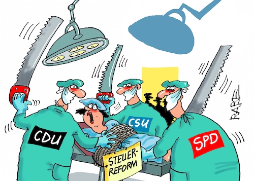 Cartoon: Steuerreform (medium) by RABE tagged merz,kanzler,koalition,union,spd,klingbeil,cartoon,karikatur,pressezeichnung,farbcartoon,tagescartoon,bürokratie,verwaltung,beamte,modernisierung,monster,drachen,schwert,holzschwert,nägel,säge,steuer,steuerreform,bas,cdu,csu,op,operation,operationssaal,merz,kanzler,koalition,union,spd,klingbeil,cartoon,karikatur,pressezeichnung,farbcartoon,tagescartoon,bürokratie,verwaltung,beamte,modernisierung,monster,drachen,schwert,holzschwert,nägel,säge,steuer,steuerreform,bas,cdu,csu,op,operation,operationssaal