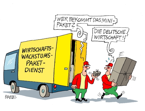 Cartoon: Wachstumspaket (medium) by RABE tagged merz,union,kanzler,fritze,koalition,spd,klingbeil,bundesregierung,rabe,ralf,böhme,cartoon,karikatur,pressezeichnung,farbcartoon,tagescartoon,trump,putin,krisen,tv,nachrichten,waschmaschine,aufschwung,konjunktur,wachstum,wirtschaftswachstum,prognose,post,ppaket,paketdienst,merz,union,kanzler,fritze,koalition,spd,klingbeil,bundesregierung,rabe,ralf,böhme,cartoon,karikatur,pressezeichnung,farbcartoon,tagescartoon,trump,putin,krisen,tv,nachrichten,waschmaschine,aufschwung,konjunktur,wachstum,wirtschaftswachstum,prognose,post,ppaket,paketdienst