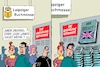 Cartoon: Buchmesse Leipzig II (small) by RABE tagged brexit,eu,insel,may,britten,austritt,rabe,ralf,böhme,cartoon,karikatur,pressezeichnung,farbcartoon,tagescartoon,bauhaus,baukasten,bauklötzer,plan,referendum,februar,irre,irrsinn,buchmesse,leipzig,unendliche,geschichte,michael,ende,stand,bücher