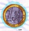 Cartoon: Euro made in China (small) by RABE tagged euro geld money kohle cash münze geldbörse banken wirtschaft sparen china raubkopie