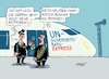 Cartoon: Expresszuschlag (small) by RABE tagged merz,kanzler,koalition,union,spd,klingbeil,cartoon,karikatur,pressezeichnung,farbcartoon,tagescartoon,db,bahn,frühling,frühjahr,frühjahrsputz,ice,zug,blumenkasten,blumenkästen,esc,songcontest,deutschland,un,sicherheitsrat,außenpolitik,außenminister,wadephul,klatsche,niederlage,abstimmung,beitrag,beitragszahler,fördergelder,express,sitz
