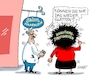 Cartoon: Glätteisen für Rotschwarz (small) by RABE tagged merz,union,kanzler,fritze,koalition,spd,klingbeil,bundesregierung,rabe,ralf,böhme,cartoon,karikatur,pressezeichnung,farbcartoon,tagescartoon,trump,putin,krisen,tv,nachrichten,groko,koalitionsstreit,bvg,verfassungsrichterin,berufung,frisör,friseursalon,glätteisen