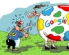 Cartoon: Google (small) by RABE tagged google,internetriese,suchmaschine,eu,euro,rabe,ralf,böhme,cartoon,karikatur,pressezeichnung,farbcartoon,tagescartoon,metzger,fleischer,schlachtfest