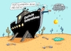 Cartoon: Investitionsbooster (small) by RABE tagged merz,groko,spd,union,posten,postenvergabe,rabe,ralf,böhme,cartoon,karikatur,pressezeichnung,farbcartoon,tagescartoon,schaufenster,deko,umbau,laden,ladenhüter,regierungsbildung,klingbeil,finanzminister,investionen,booster,steuererleichterung,schiff,kapitän,wüste,sand,trockenheit,regenwolke,regentropfen