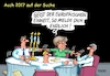 Cartoon: Merkel EU (small) by RABE tagged merkel,kanzlerin,eu,euro,flüchtlingskrise,rabe,ralf,böhme,cartoon,karikatur,pressezeichnung,farbcartoon,tagescartoon,geist,beschwörung,okultismus,prognose