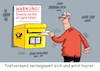 Cartoon: Postoffice (small) by RABE tagged ampel,ampelregierung,rot,grün,gelb,fdp,spd,grüne,rabe,ralf,böhme,cartoon,karikatur,pressezeichnung,farbcartoon,tagescartoon,inflation,einkommen,rente,rentenpaket,bruch,streit,neuwahlen,post,postamt,porto,gebühren,kosten,postv,ersand,briefkasten,warnhinweis,briefe,pakete,päckchen