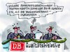 Cartoon: Qualitätsinitiative DB (small) by RABE tagged deutsche,bahn,kunden,qualitätsinitiative,fahrkarten,fahrplan,ice,verspätung,bahnsteig,fahrpreiserhöhung,zugverspätung