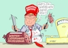 Cartoon: Scheibchenweise (small) by RABE tagged trump,kanada,gipfel,gipfeltreffen,staatschefs,rabe,ralf,böhme,cartoon,karikatur,pressezeichnung,farbcartoon,tagescartoon,gespenst,geist,angst,donald,usa,ukraine,ukrainekrieg,putin,selenskyj,waffen,waffenlieferung,reichweite,raketen,fleicher,metzger,waage,wurst,scheibe,scheibchen