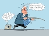 Cartoon: Steinmeier walkt (small) by RABE tagged merz,union,kanzler,fritze,koalition,spd,klingbeil,bundesregierung,rabe,ralf,böhme,cartoon,karikatur,pressezeichnung,farbcartoon,tagescartoon,trump,putin,krisen,tv,nachrichten,bundespräsident,steinmeier,wanderer,radio,wünschelrute,vertrauen,vertrauensverlust
