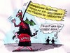 Cartoon: Vom Teufel besessen (small) by RABE tagged linke,kommunisten,pds,sed,euro,kpd,gesine,lötzsch,stasi,unrechtsstaat,raf,teufel,satan,exorzist,exorzismus