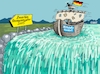 Cartoon: Wasserfall (small) by RABE tagged ampel,ampelregierung,rot,grün,gelb,fdp,spd,grüne,rabe,ralf,böhme,cartoon,karikatur,pressezeichnung,farbcartoon,tagescartoon,inflation,einkommen,rente,rentenpaket,bruch,streit,neuwahlen,habeck,wirtschaftsstandort,rezession,abwertstrend,wasserfall,schiff,prognose,wirtschaftsprognose