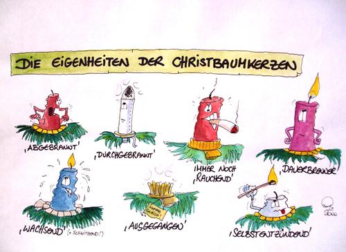 Cartoon: Christbaumkerzen (medium) by erix tagged weihnachten