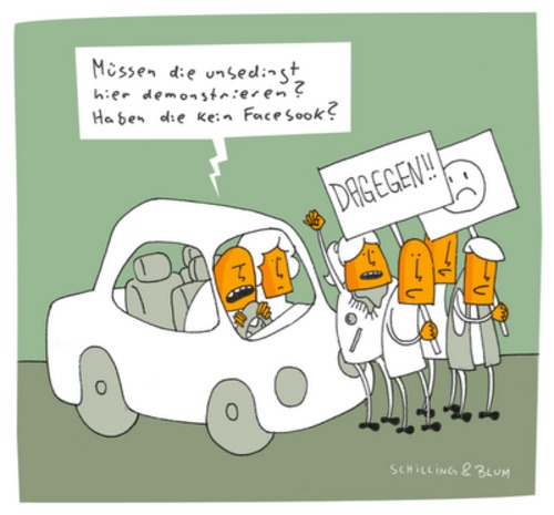 Cartoon: Protestkultur (medium) by Schilling  Blum tagged facebook,protest,demonstration