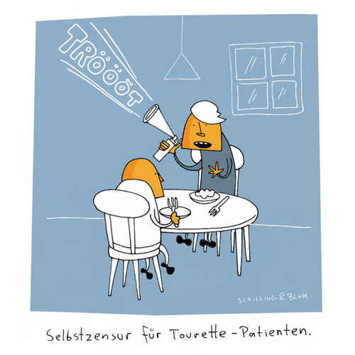 Cartoon: Tischmanieren (medium) by Schilling  Blum tagged tourette,manieren,hupe