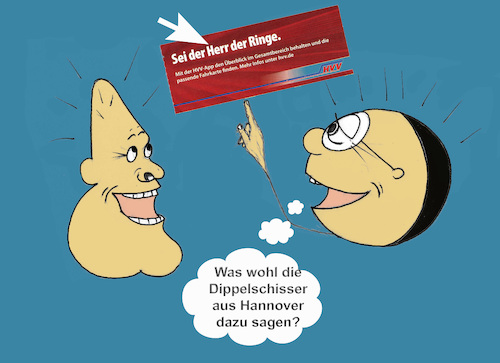 Cartoon: HVV nicht geschlechterneutral (medium) by menschenskindergarten tagged hannover,hamburg,spd,grüne,geschlechterneutralität,genderwahn
