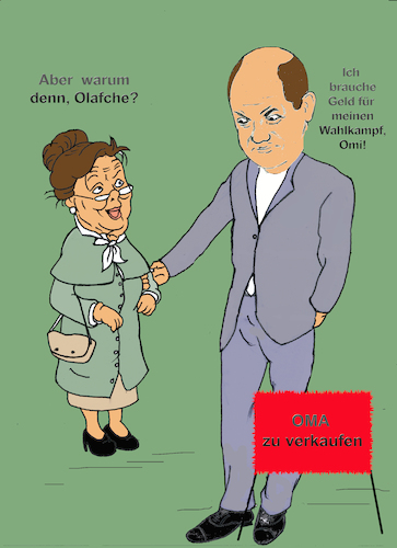 Cartoon: Olaf Scholz - was solls (medium) by menschenskindergarten tagged kanzlerkandidat,bundestagswahl,spd,rrg,scholz