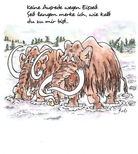 Cartoon: Eiszeit (medium) by Bobcz tagged eiszeit,liebe