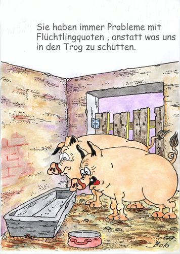 Cartoon: Flüchtlinge (medium) by Bobcz tagged flüchtlinge