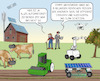 Cartoon: Landwirtschaft (small) by Cloud Science tagged landiwrtschaft,zukunft,automatisierung,autonom,ki,künstliche,intelligenz,roboter,agrarindustrie,bauernhof,bauer,land,feld,tech,technologie,innovation