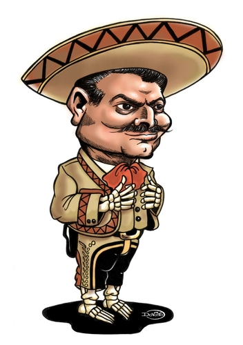 Cartoon: Jose Guadalupe Posada (medium) by DeVaTe tagged guadalupe,posada,mexican,painter,caricaturista,mexicano,mexico