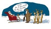Cartoon: 1-Euro-Kraefte (small) by Bettina Bexte tagged weihnachten,weihnachtsmann,rentiere,hasen,1eurojobs,schlitten,schnee,geschenke,heiligabend