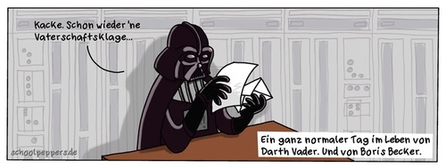 Cartoon: Schoolpeppers 192 (medium) by Schoolpeppers tagged star,wars,darth,vader,boris,becker