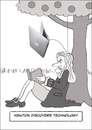 Cartoon: Newtons Apple (small) by fonimak tagged newton,apple,physics,gravity,computer,digital,photoshop,wacom