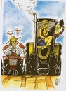Cartoon: celos (small) by DANIEL EDUARDO VARELA tagged tractor