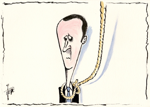Cartoon: Assad (medium) by tiede tagged karikatur,cartoon,tiedemann,joachim,tiede,syrien,assad,assad,syrien,bürgerkrieg