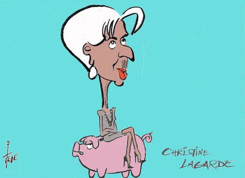 Cartoon: Christine Lagarde (medium) by tiede tagged christine,lagarde,ezb,eu,währung,euro,frankfurt,tiede,cartoon,karikatur,christine,lagarde,ezb,eu,währung,euro,frankfurt,tiede,cartoon,karikatur