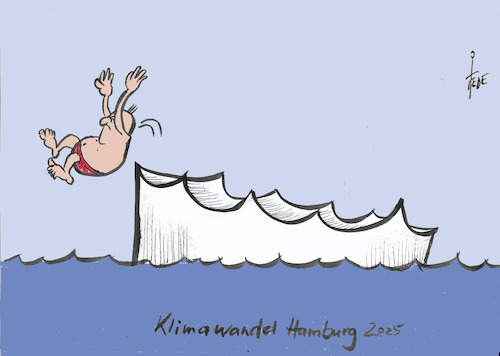 Cartoon: Klimawandel Hamburg (medium) by tiede tagged klimawandel,hamburg,elbphilharmonie,tiede,cartoon,karikatur,klimawandel,hamburg,elbphilharmonie,tiede,cartoon,karikatur