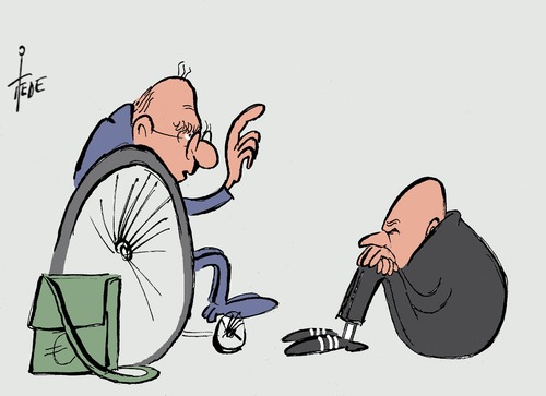 Cartoon: Varoufakis - Schäuble (medium) by tiede tagged varoufakis,griechenland,eu,schäuble,troika,grexit,tsipras,varoufakis,griechenland,eu,schäuble,troika,grexit,tsipras