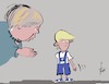 Cartoon: Diplomatie (small) by tiede tagged trump,merkel,diplomatie,cartoon,tiede,karikatur,tiedemann