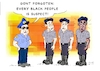 Cartoon: Racism in the police (small) by Guto Camargo tagged racism