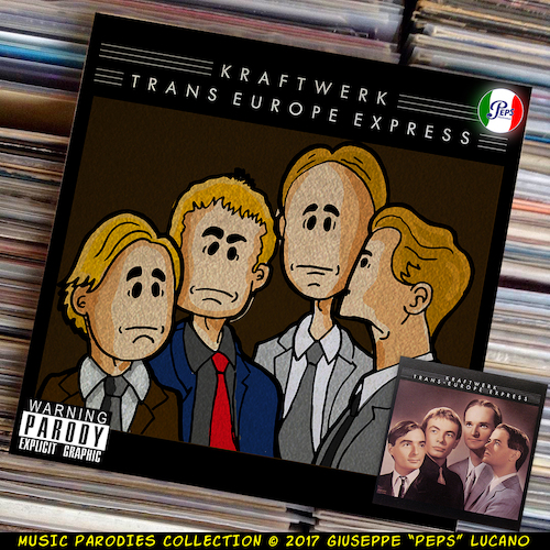 Cartoon: Kraftwerk - Trans Europe Express (medium) by Peps tagged kraftwerk,trans,europe,express