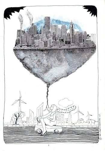 Cartoon: Climate 2 (medium) by Zlatko Iv tagged klima,crisis,hand,balon,automobile,girl,liebe,love,zentrum,humor,arte,kunst