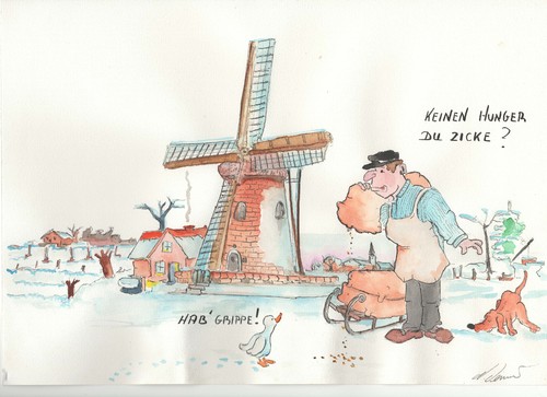 Cartoon: Vogelgrippe (medium) by Denno tagged vogelgrippe