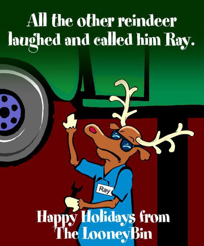 Cartoon: Happy Holidays (medium) by thelooneybin tagged holidya,cartoon,humor,christmas,reindeer,funny