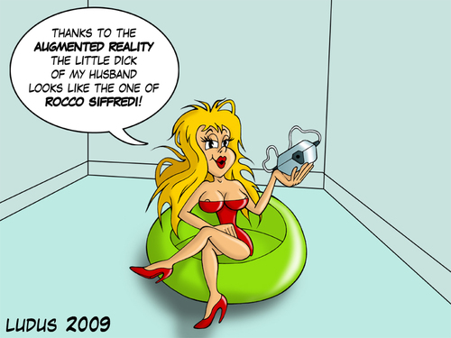 Cartoon: Augmented Reality (medium) by Ludus tagged woman