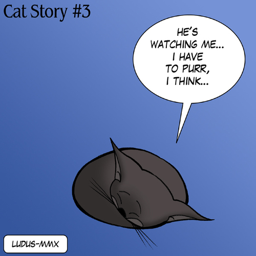 Cartoon: Cat Story 3 (medium) by Ludus tagged cat,cats