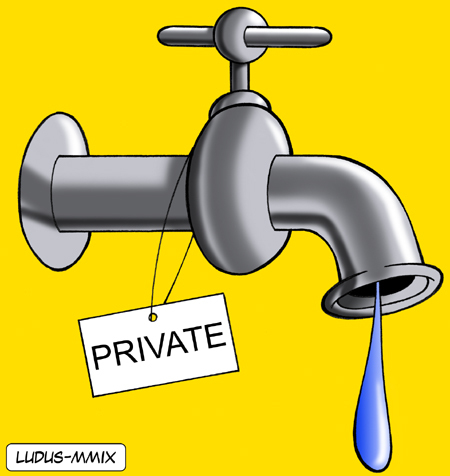 Cartoon: Private water (medium) by Ludus tagged water
